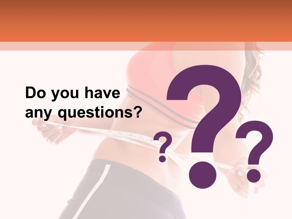 A Woman Measuring Her Waist With A Tape PowerPoint Template