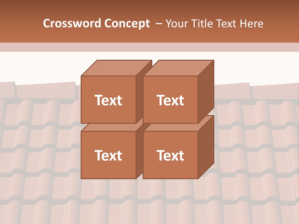 A Brown Roof With A White Background PowerPoint Template