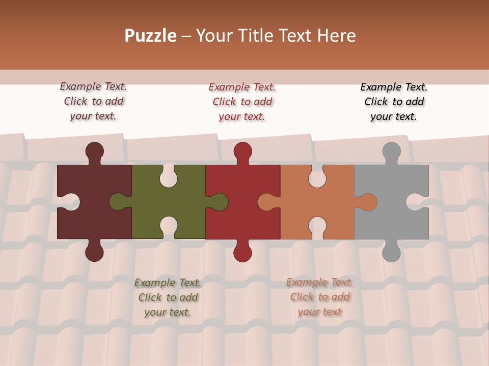 A Brown Roof With A White Background PowerPoint Template