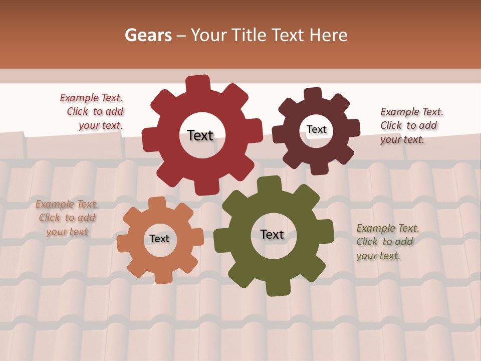 A Brown Roof With A White Background PowerPoint Template