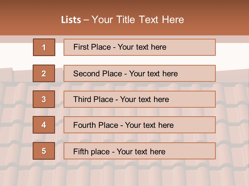 A Brown Roof With A White Background PowerPoint Template