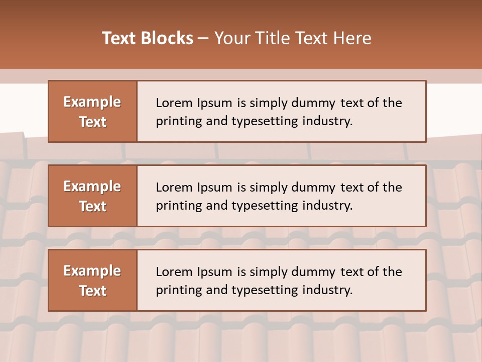 A Brown Roof With A White Background PowerPoint Template