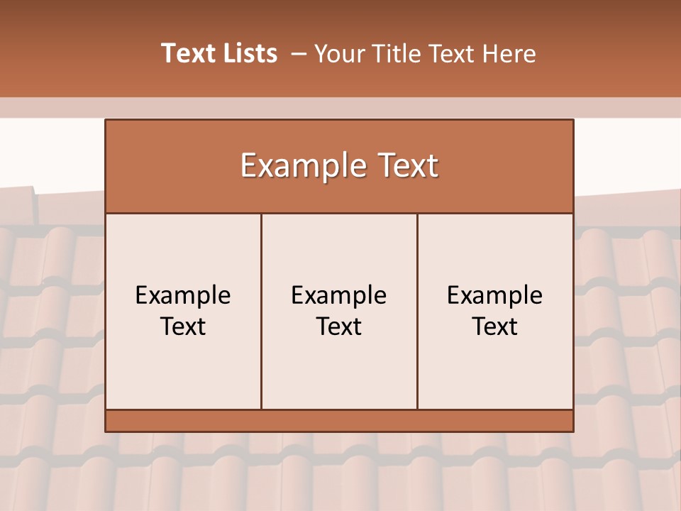 A Brown Roof With A White Background PowerPoint Template