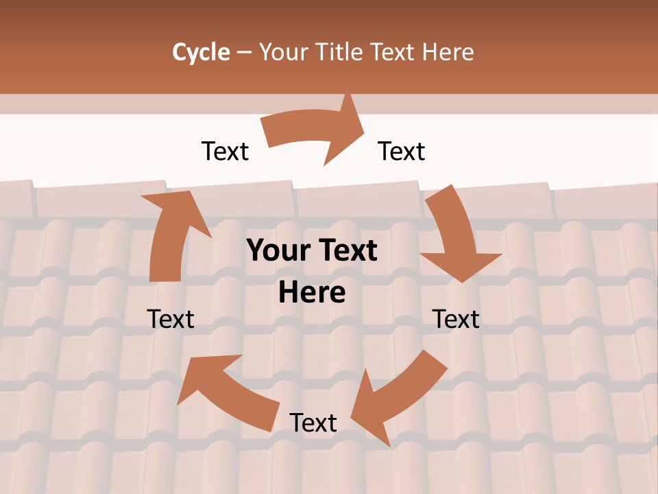 A Brown Roof With A White Background PowerPoint Template