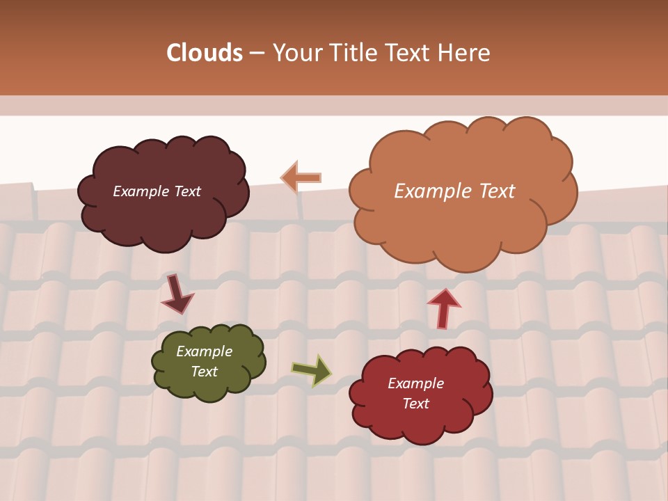 A Brown Roof With A White Background PowerPoint Template