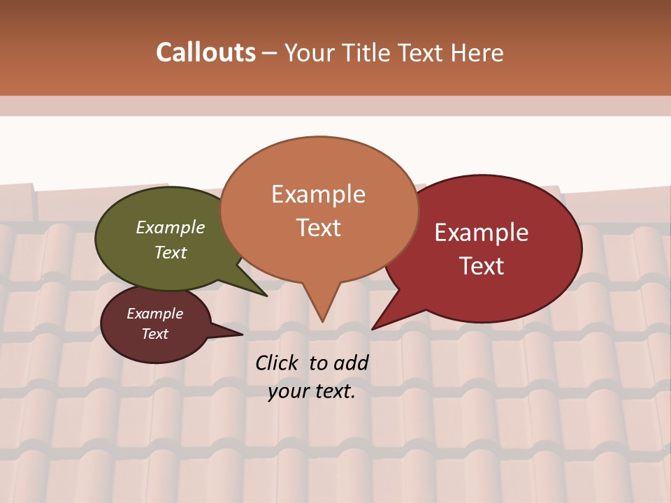 A Brown Roof With A White Background PowerPoint Template