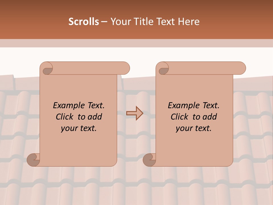 A Brown Roof With A White Background PowerPoint Template