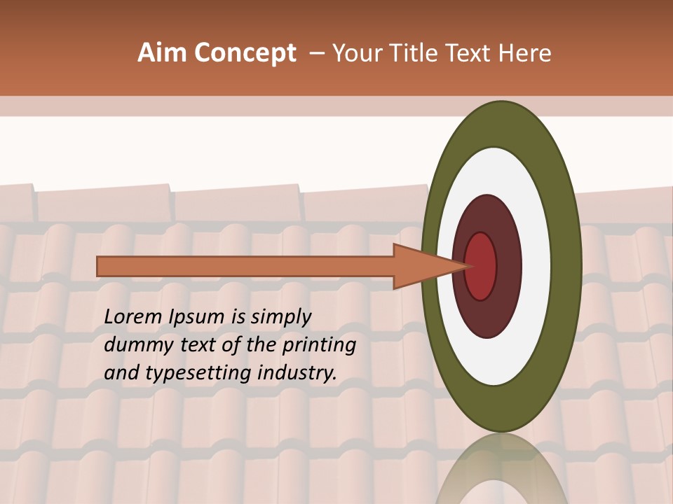 A Brown Roof With A White Background PowerPoint Template