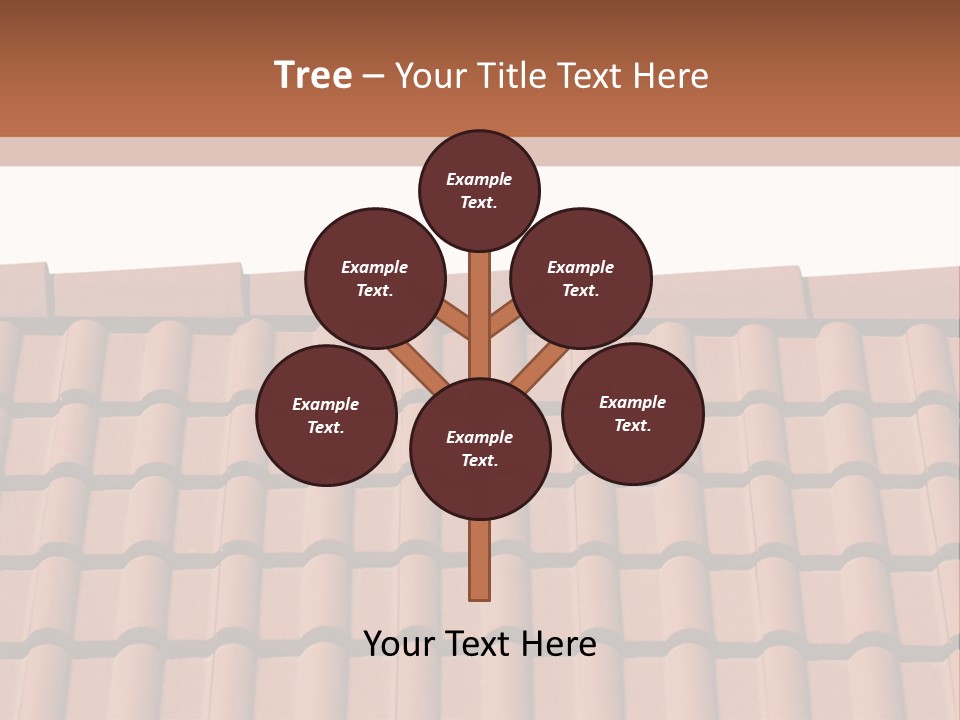 A Brown Roof With A White Background PowerPoint Template