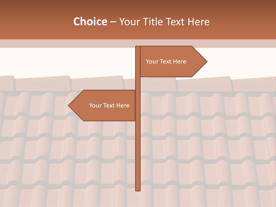 A Brown Roof With A White Background PowerPoint Template