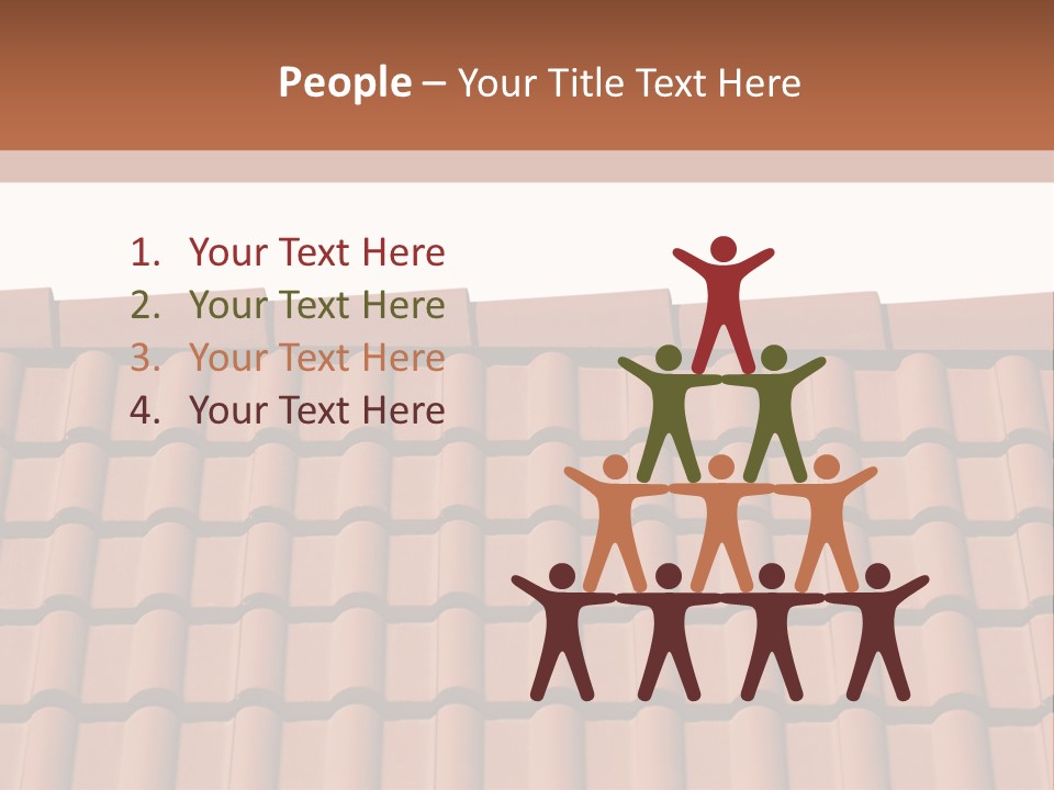 A Brown Roof With A White Background PowerPoint Template