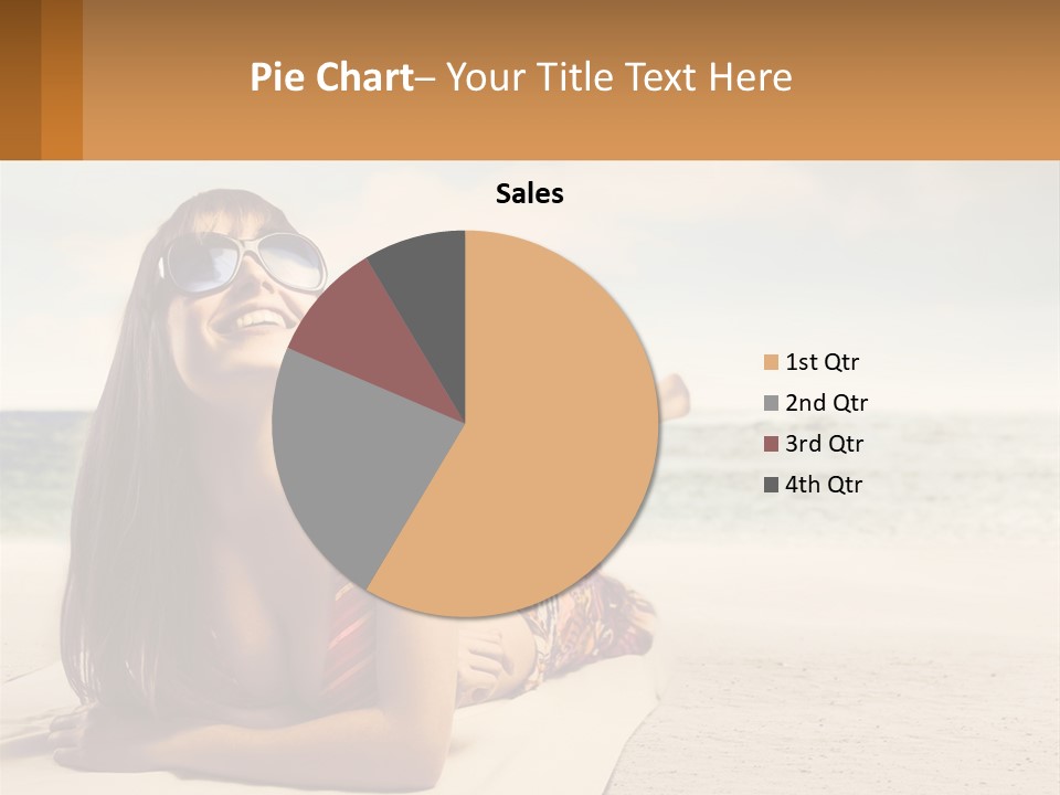 A Woman Laying On The Beach With Sunglasses On Her Head PowerPoint Template