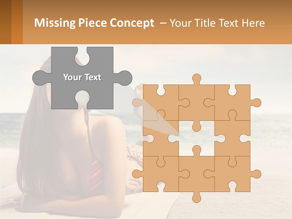 A Woman Laying On The Beach With Sunglasses On Her Head PowerPoint Template