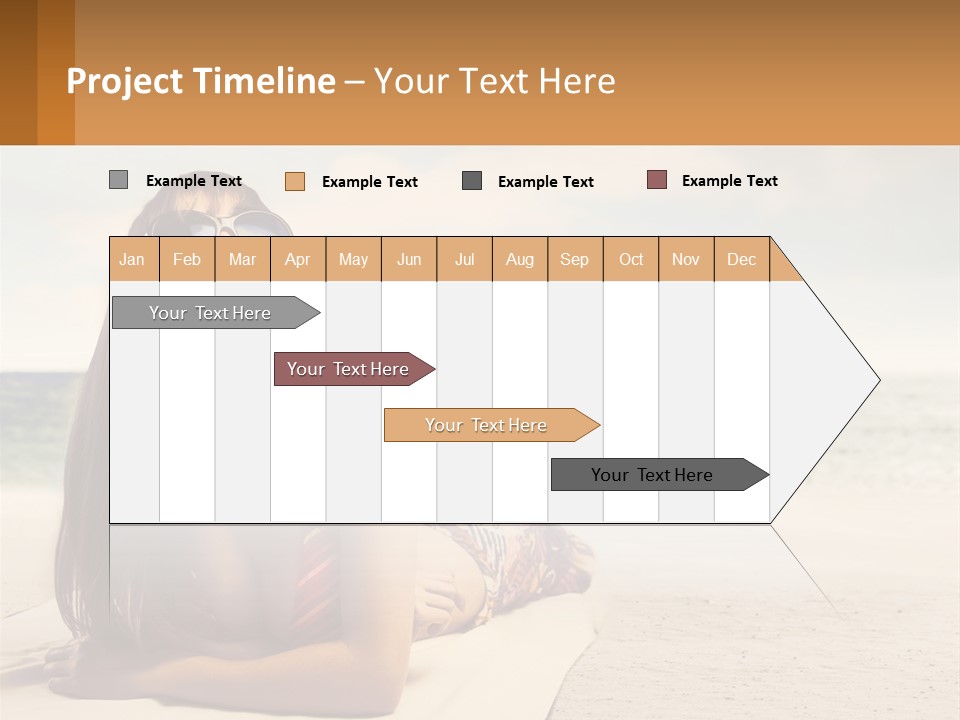 A Woman Laying On The Beach With Sunglasses On Her Head PowerPoint Template