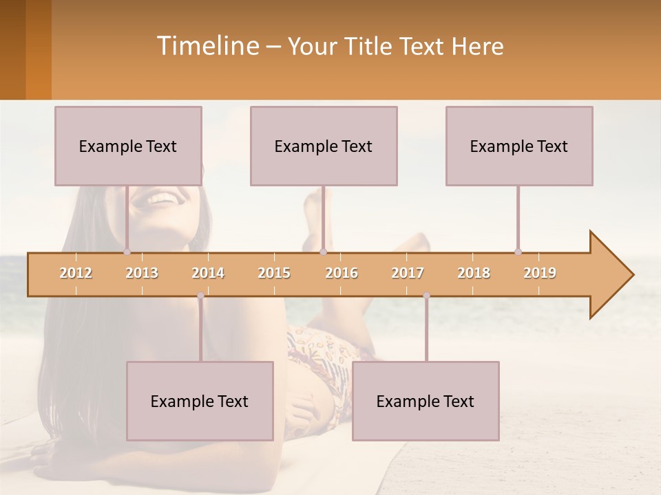 A Woman Laying On The Beach With Sunglasses On Her Head PowerPoint Template