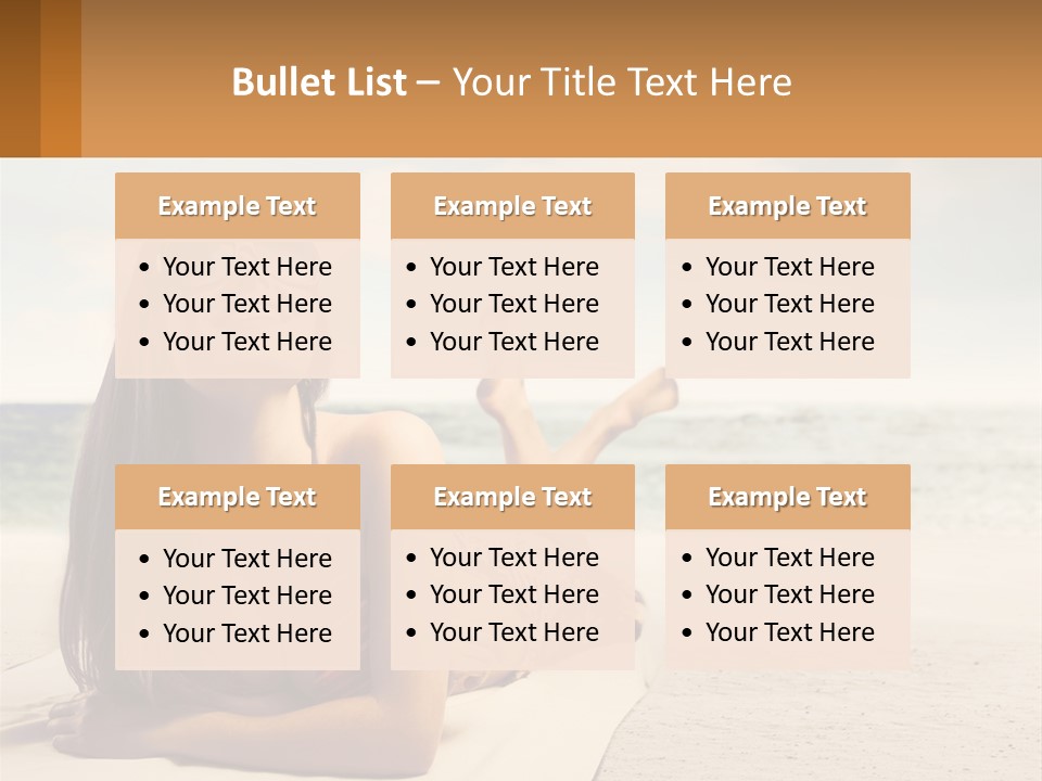 A Woman Laying On The Beach With Sunglasses On Her Head PowerPoint Template