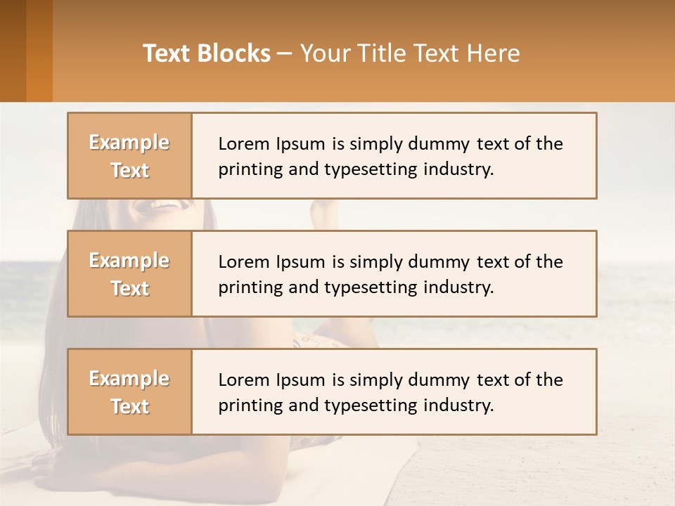 A Woman Laying On The Beach With Sunglasses On Her Head PowerPoint Template