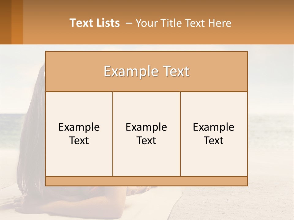 A Woman Laying On The Beach With Sunglasses On Her Head PowerPoint Template