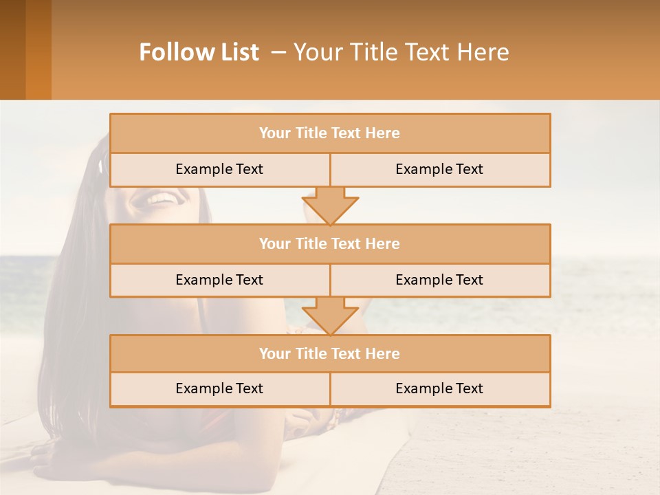 A Woman Laying On The Beach With Sunglasses On Her Head PowerPoint Template