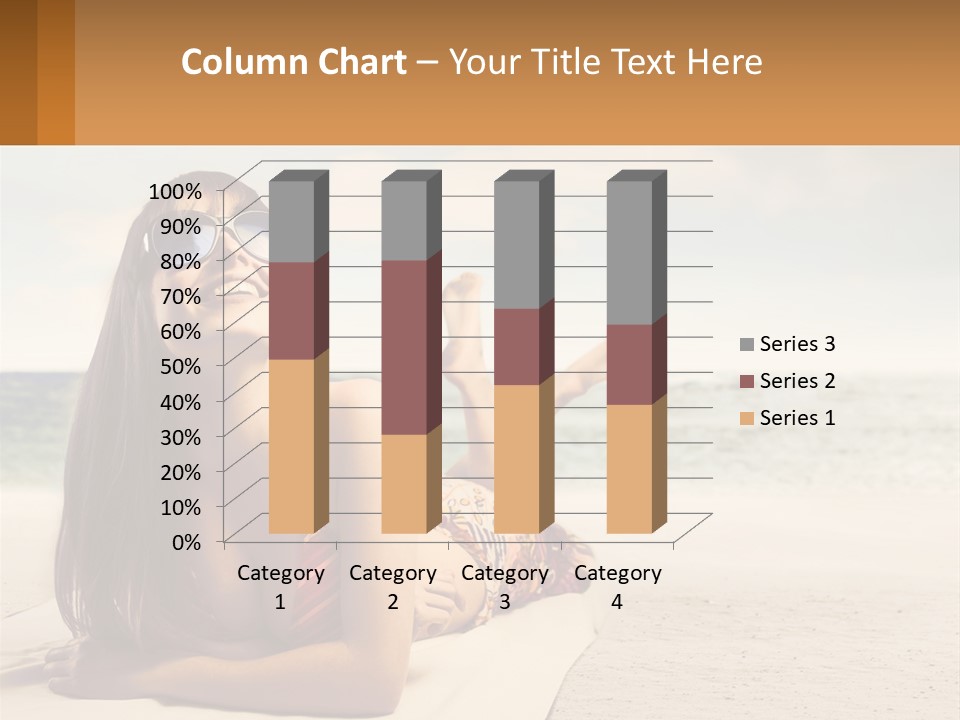 A Woman Laying On The Beach With Sunglasses On Her Head PowerPoint Template