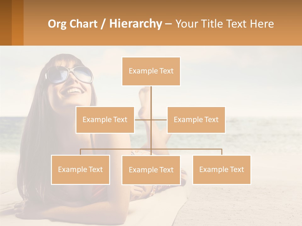 A Woman Laying On The Beach With Sunglasses On Her Head PowerPoint Template