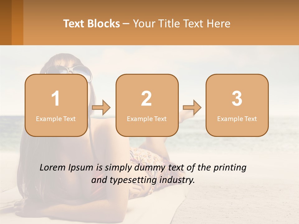 A Woman Laying On The Beach With Sunglasses On Her Head PowerPoint Template