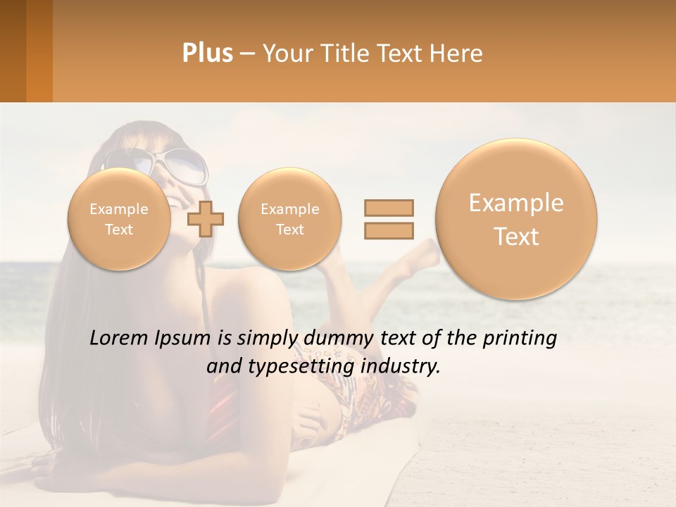 A Woman Laying On The Beach With Sunglasses On Her Head PowerPoint Template