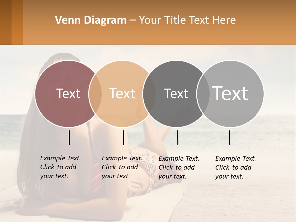 A Woman Laying On The Beach With Sunglasses On Her Head PowerPoint Template