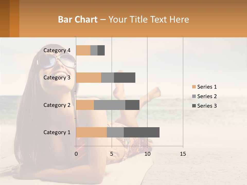 A Woman Laying On The Beach With Sunglasses On Her Head PowerPoint Template