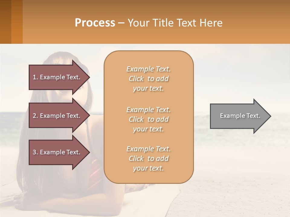 A Woman Laying On The Beach With Sunglasses On Her Head PowerPoint Template