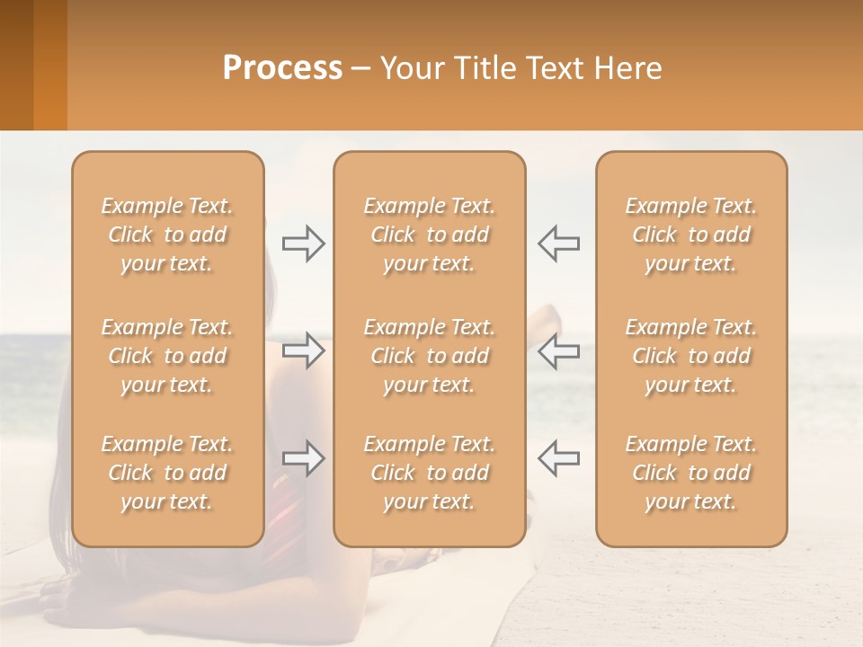 A Woman Laying On The Beach With Sunglasses On Her Head PowerPoint Template