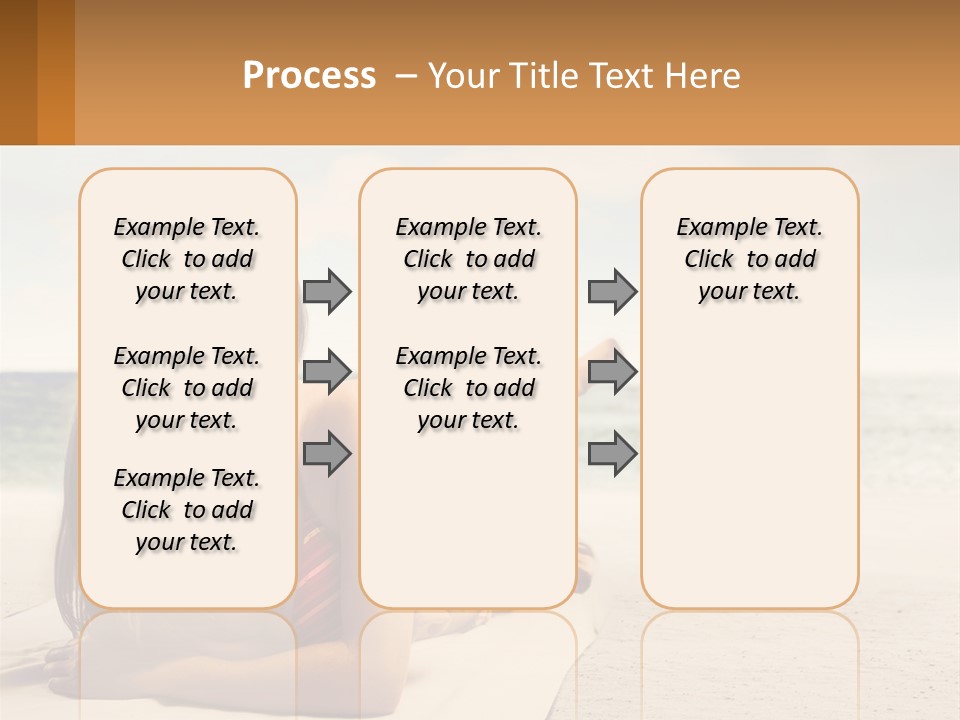A Woman Laying On The Beach With Sunglasses On Her Head PowerPoint Template