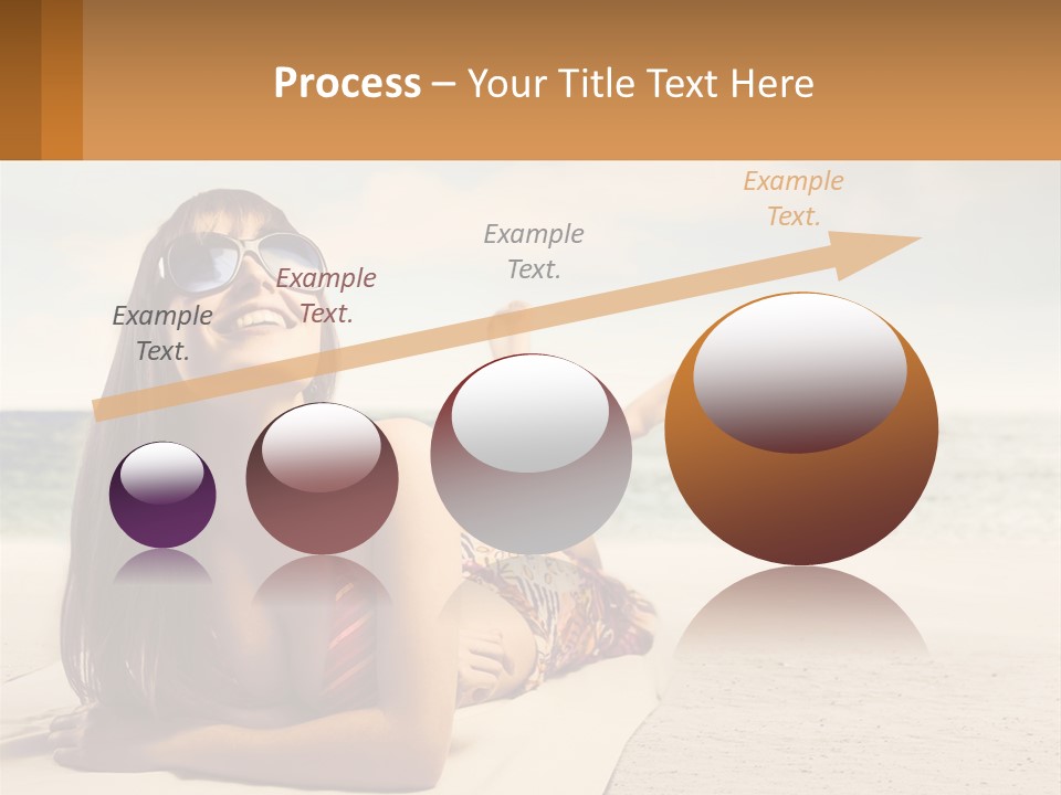 A Woman Laying On The Beach With Sunglasses On Her Head PowerPoint Template