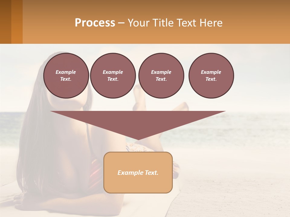 A Woman Laying On The Beach With Sunglasses On Her Head PowerPoint Template