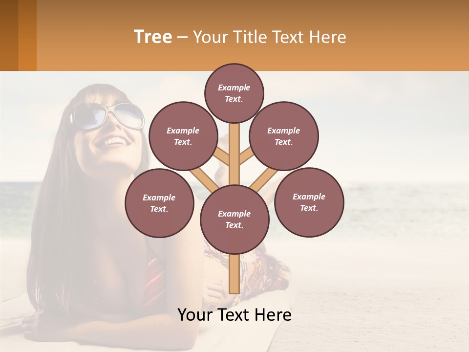 A Woman Laying On The Beach With Sunglasses On Her Head PowerPoint Template