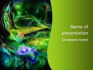 A Green And Blue Flower Powerpoint Presentation PowerPoint Template