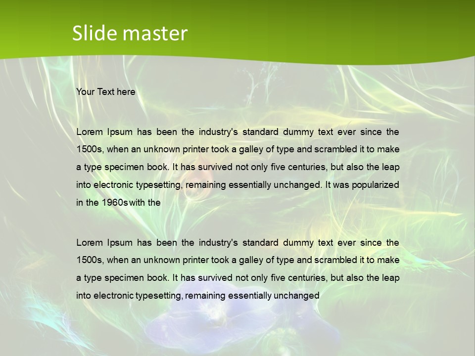 A Green And Blue Flower Powerpoint Presentation PowerPoint Template