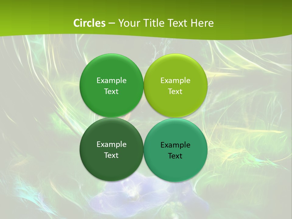 A Green And Blue Flower Powerpoint Presentation PowerPoint Template