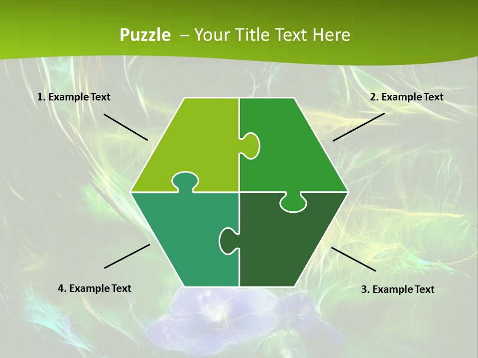 A Green And Blue Flower Powerpoint Presentation PowerPoint Template