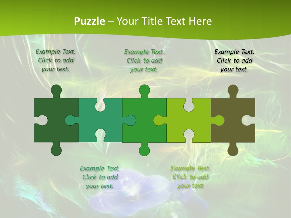 A Green And Blue Flower Powerpoint Presentation PowerPoint Template