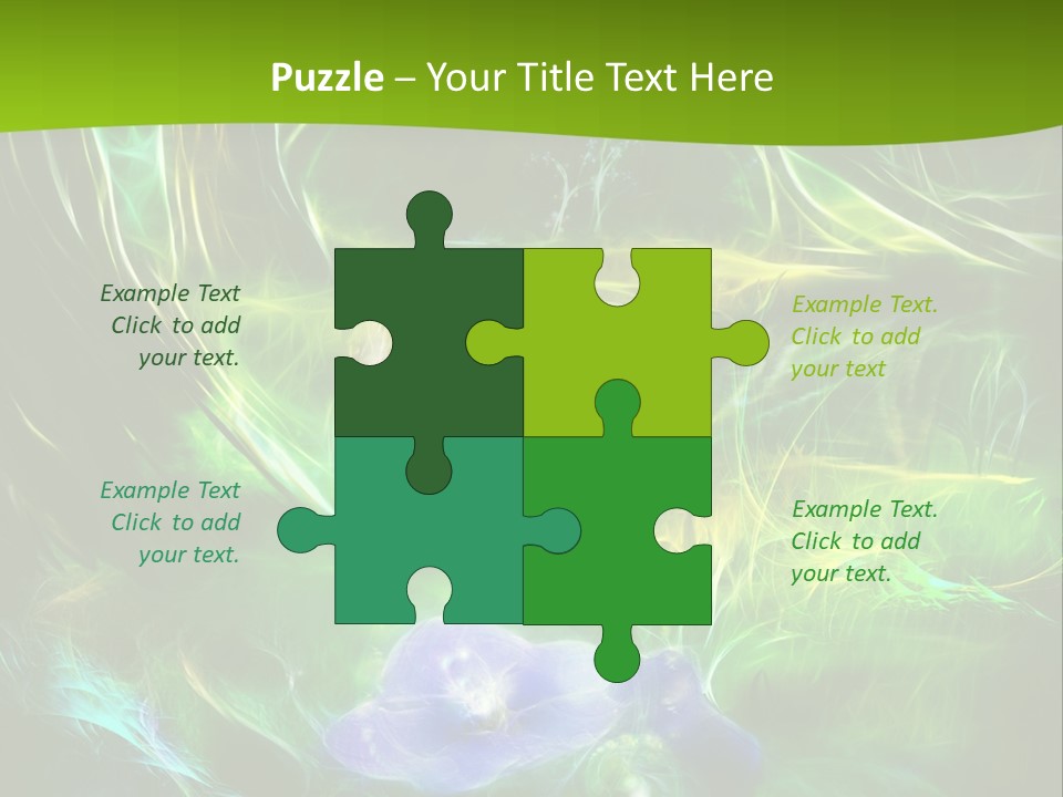 A Green And Blue Flower Powerpoint Presentation PowerPoint Template
