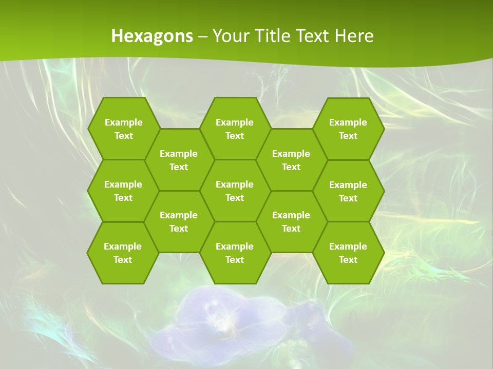 A Green And Blue Flower Powerpoint Presentation PowerPoint Template