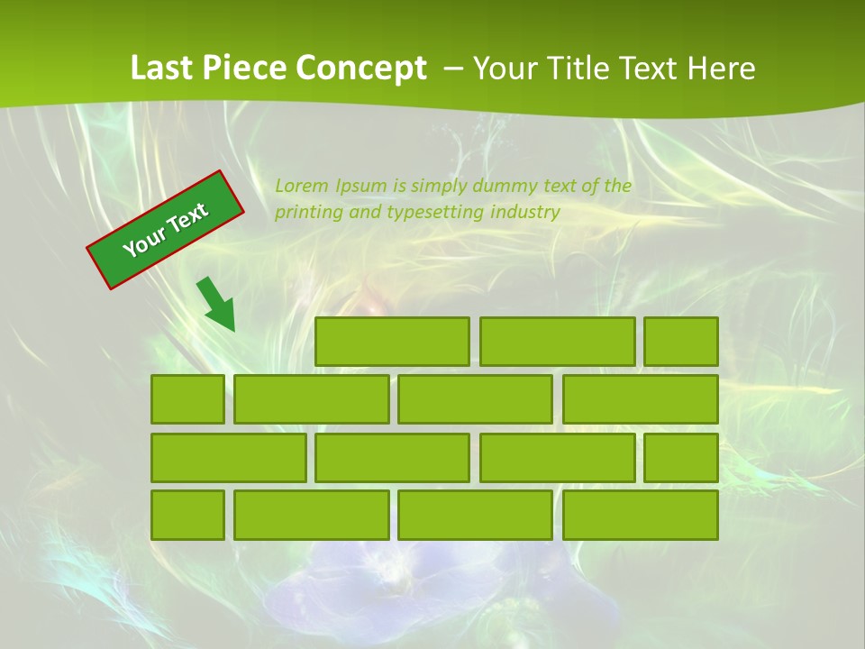 A Green And Blue Flower Powerpoint Presentation PowerPoint Template