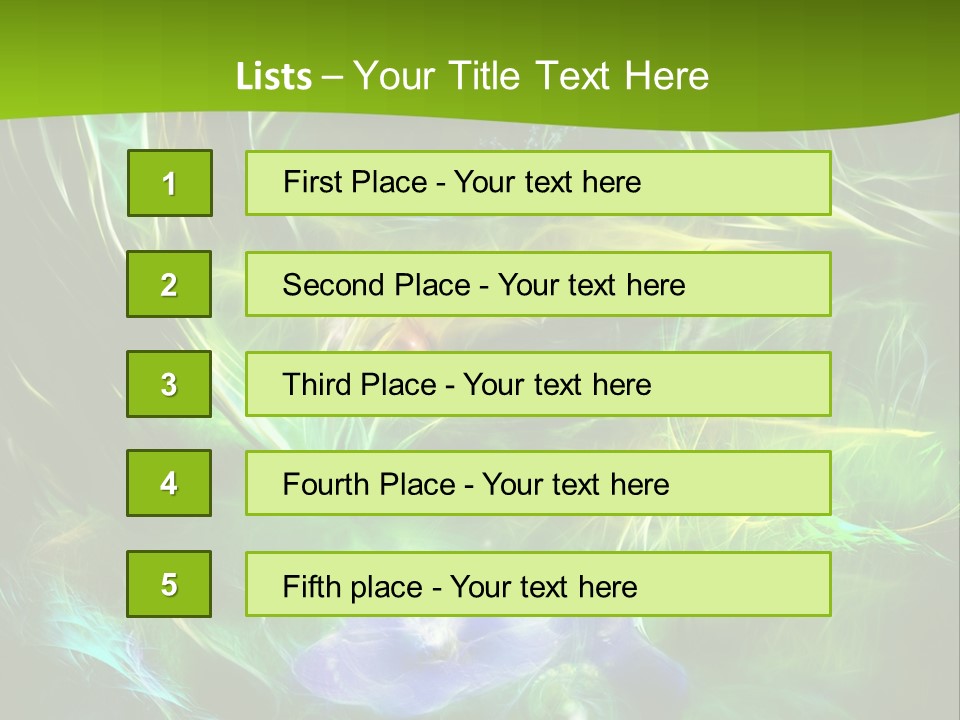 A Green And Blue Flower Powerpoint Presentation PowerPoint Template