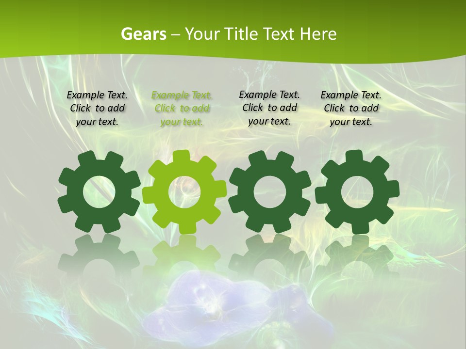 A Green And Blue Flower Powerpoint Presentation PowerPoint Template