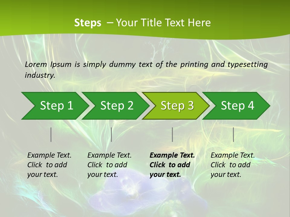 A Green And Blue Flower Powerpoint Presentation PowerPoint Template