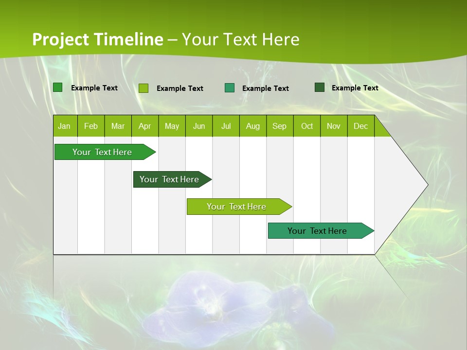 A Green And Blue Flower Powerpoint Presentation PowerPoint Template