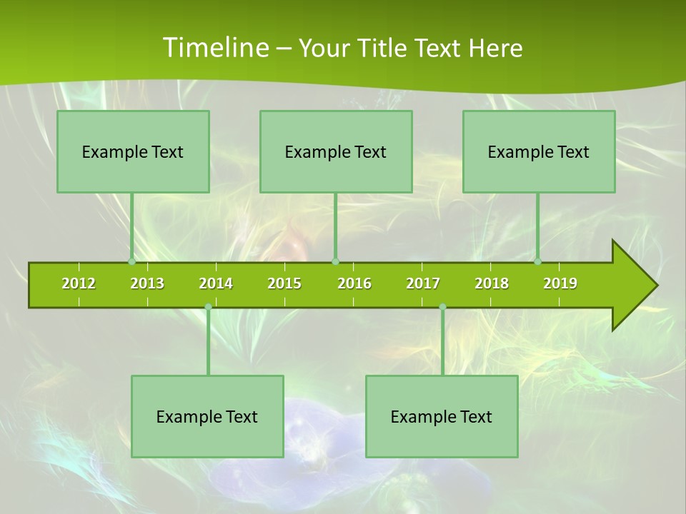 A Green And Blue Flower Powerpoint Presentation PowerPoint Template