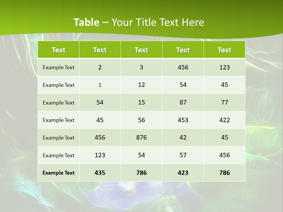 A Green And Blue Flower Powerpoint Presentation PowerPoint Template