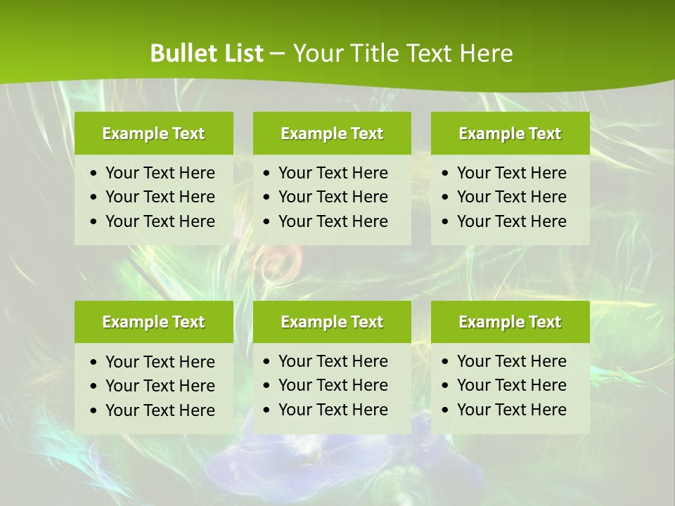 A Green And Blue Flower Powerpoint Presentation PowerPoint Template